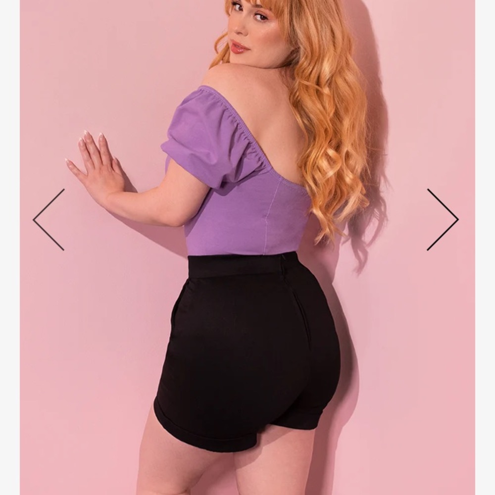 Black pin up shorts